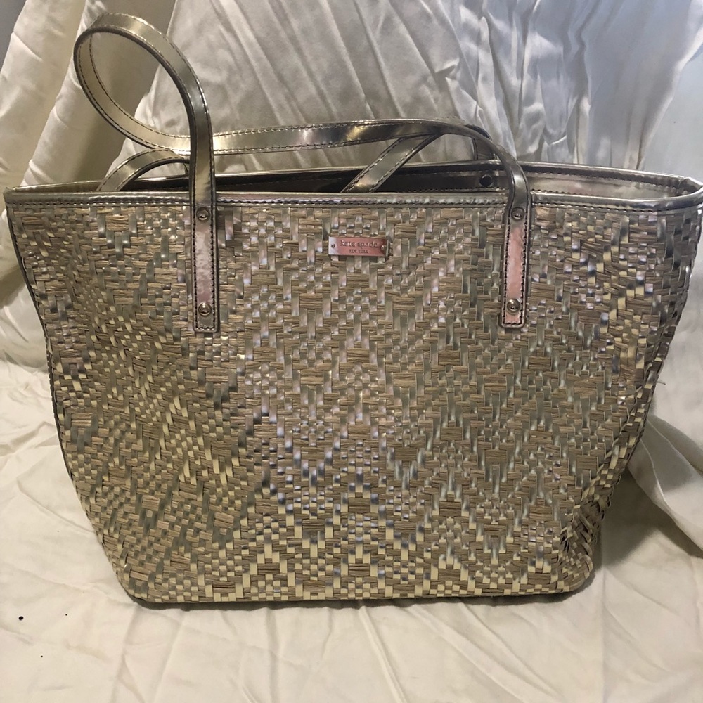 Kate Spade Chevron Metallic Bag